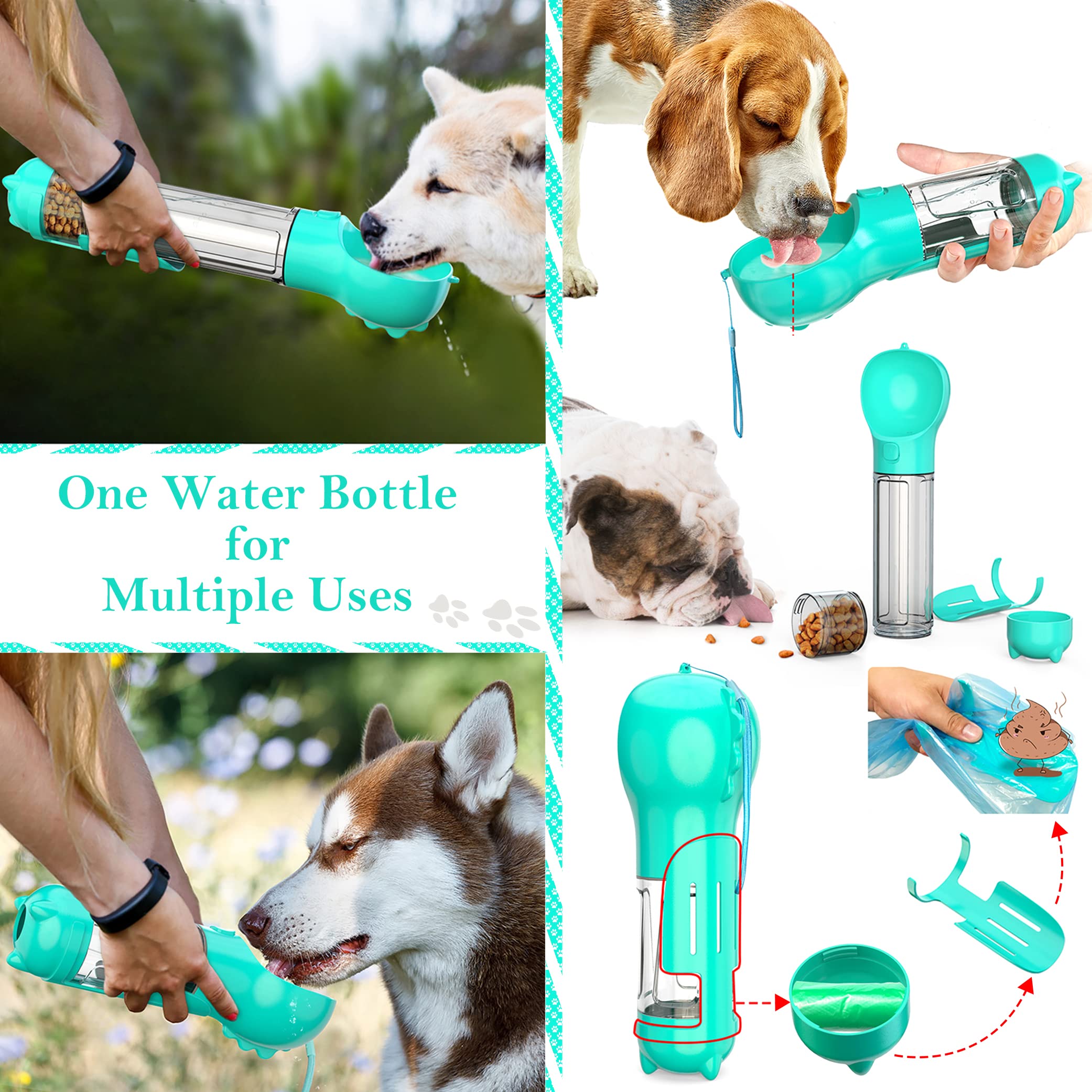 Portable Dog Water Bottle for Pets Outdoor Walking, Hiking, Travel