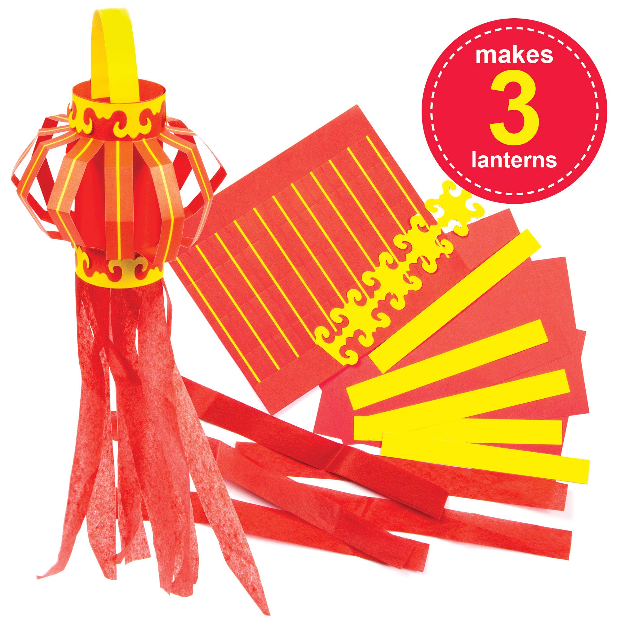 Baker Ross Fenster-Anhänger „Chinesisches Neujahr“ – 12 Stück Zum Ausmalen, Je 17x17 Cm, Für Kinder