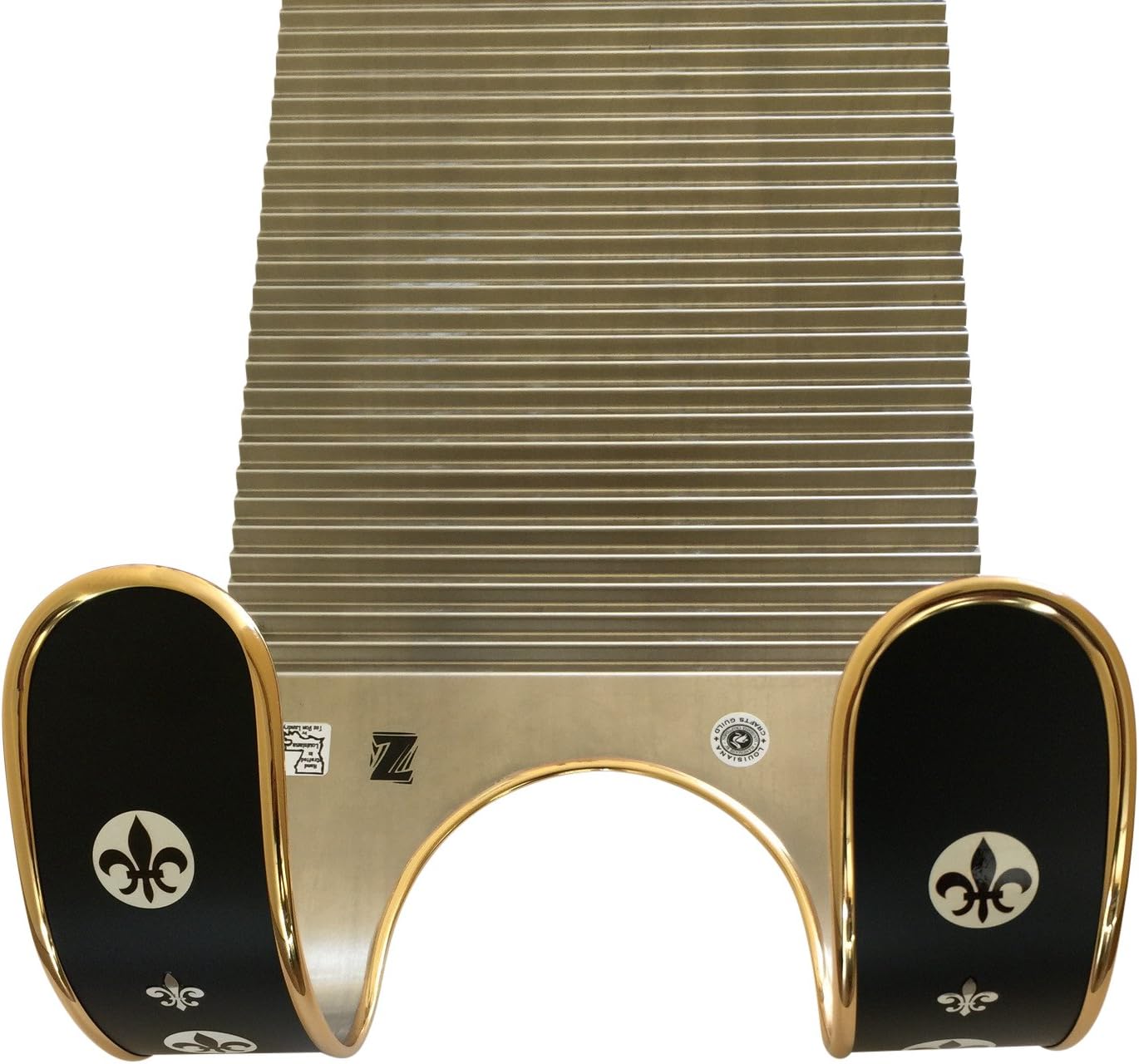 Washboard Rubboard Scrubboard Handmade Black and Gold Zydeco Percussion Washboard Instrument