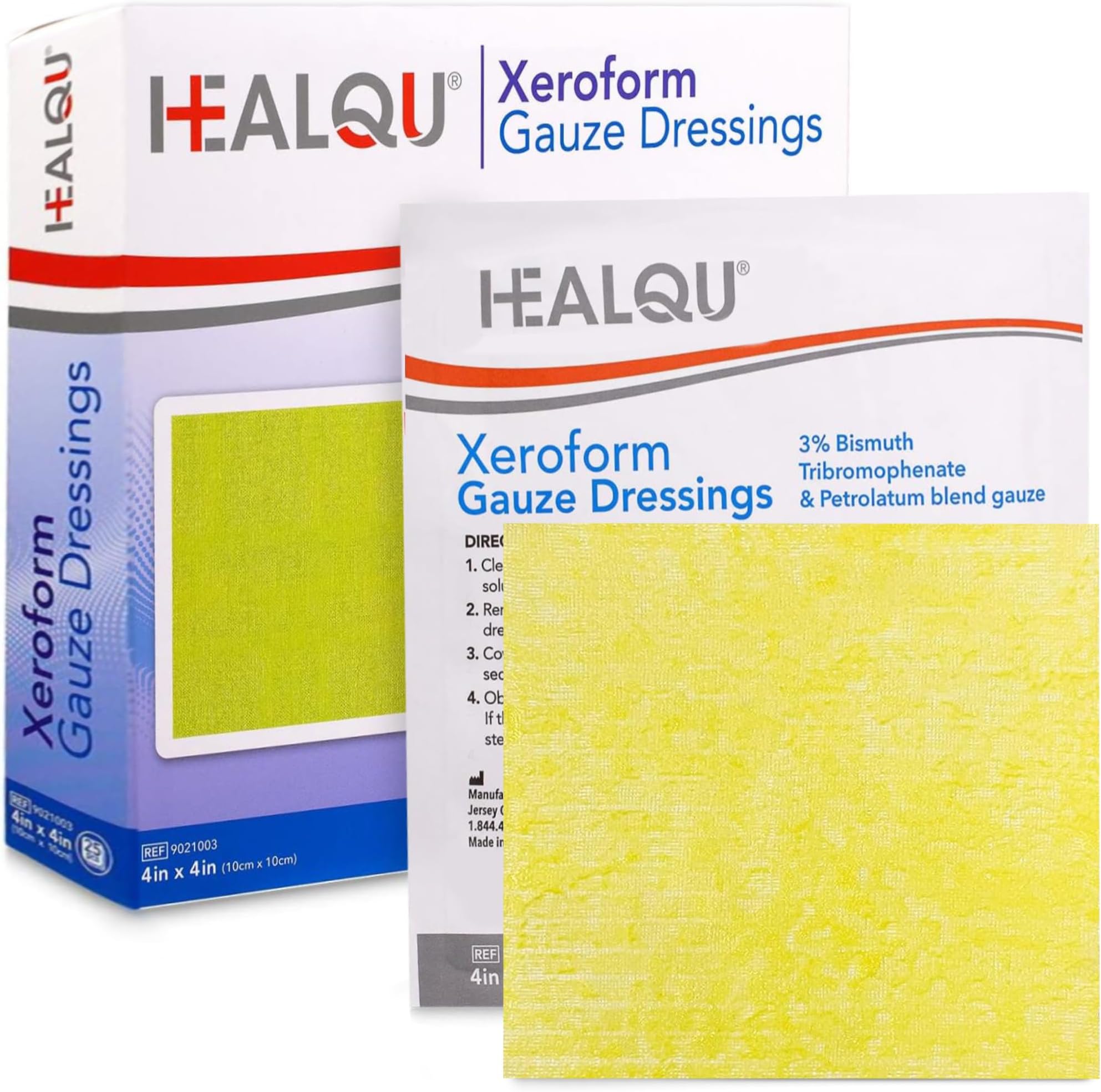 POLYNEW Xeroform Petrolatum Dressing 2"x2", 28 PCS Non