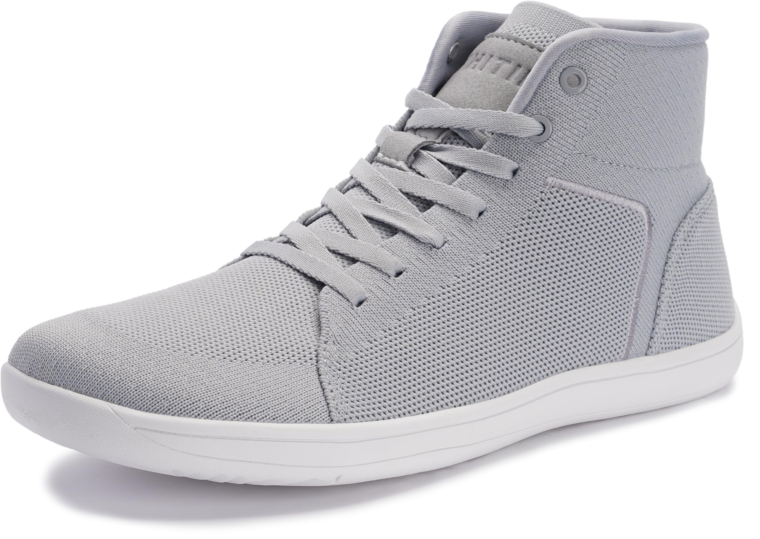 WHITIN Men's Wide Toe Box High Top Barefoot Shoes W824 | Freedom Toes to Spread Naturally, Zero Drop Sole, Heel-to-Toe Balance, Breathable Knit for Casual, Daily Walking