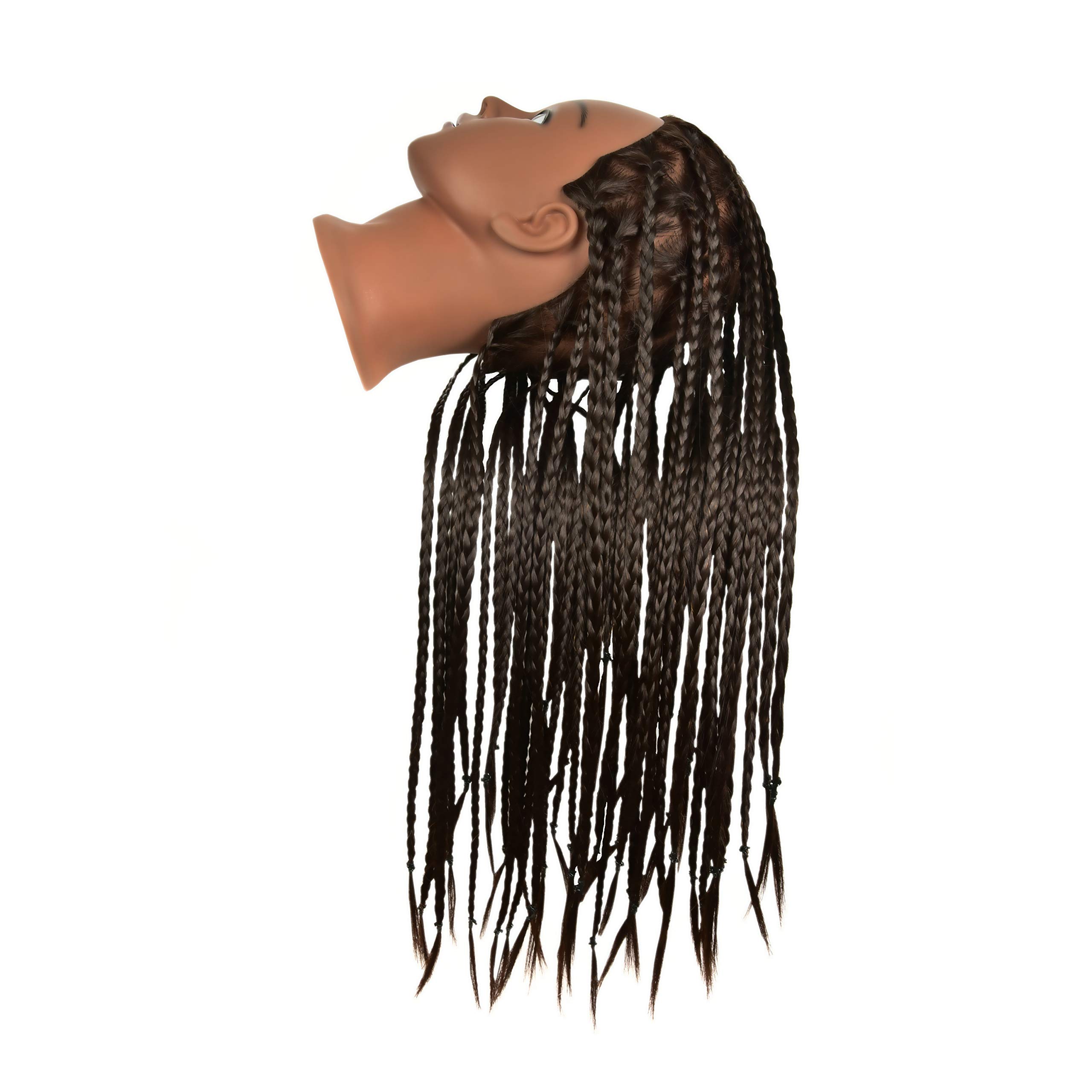 FUTAI Übungskopf Für Friseure 58,4 Cm – Mit Hochtemperatur-Haar, Cremeweiß, Zum Styling, Flechten, Schneiden