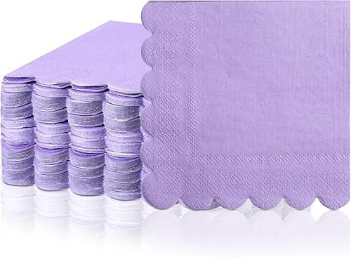 Miniatura 1 de 100 servilletas de cóctel de salvia festoneada, servilletas de papel grueso, servilletas de fiesta desechables, servilletas de bebidas para bodas,