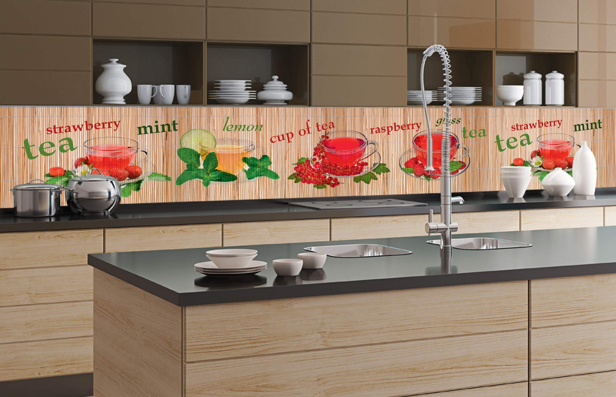 Dimex Folia samoprzylepna na ścianę kuchenną | folia samoprzylepna – folia dekoracyjna – ochrona przed pryskaniem do kuchni | wyprodukowano w UE – 350 cm x 60 cm