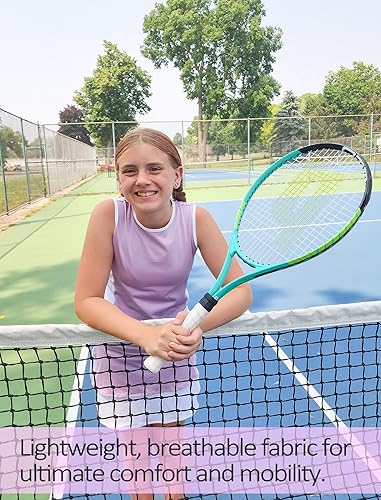 Miniatura 4 de Traje de golf y tenis para niños y niñas, vestido sin mangas, camiseta sin mangas, pantalones deportivos, con bolsillos cortos, 3-12 años