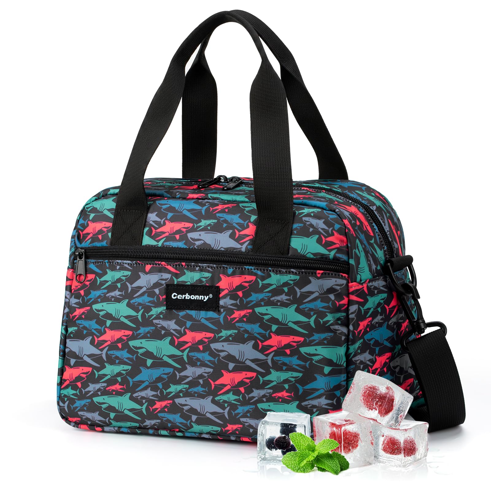 Cerbonny Lunch Bag Kids, Freezable Lunch Bag with Built-in Ice Pack