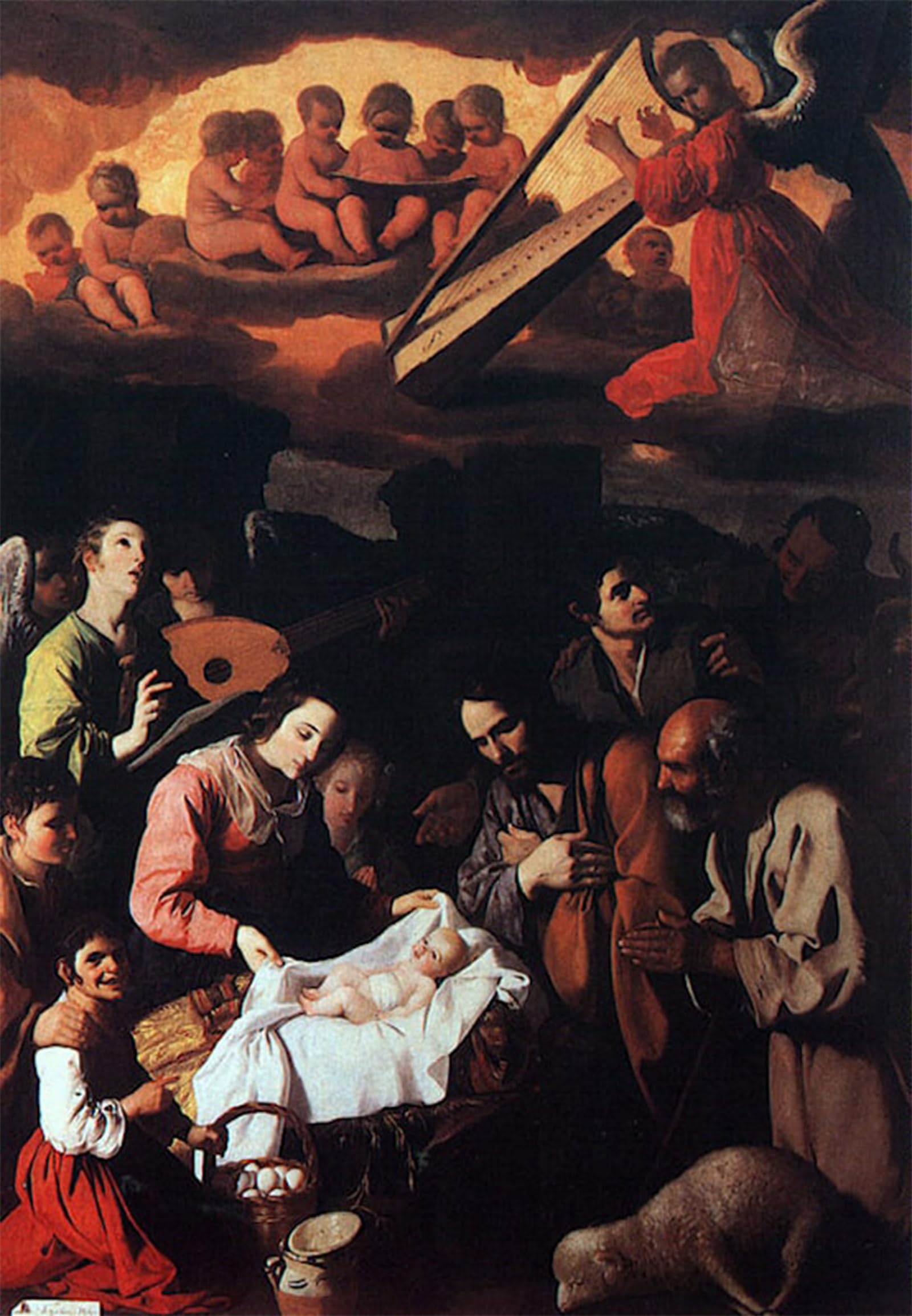 Pintura al óleo de La Adoración de los Pastores, lienzo decorativo de 60x90cm 5