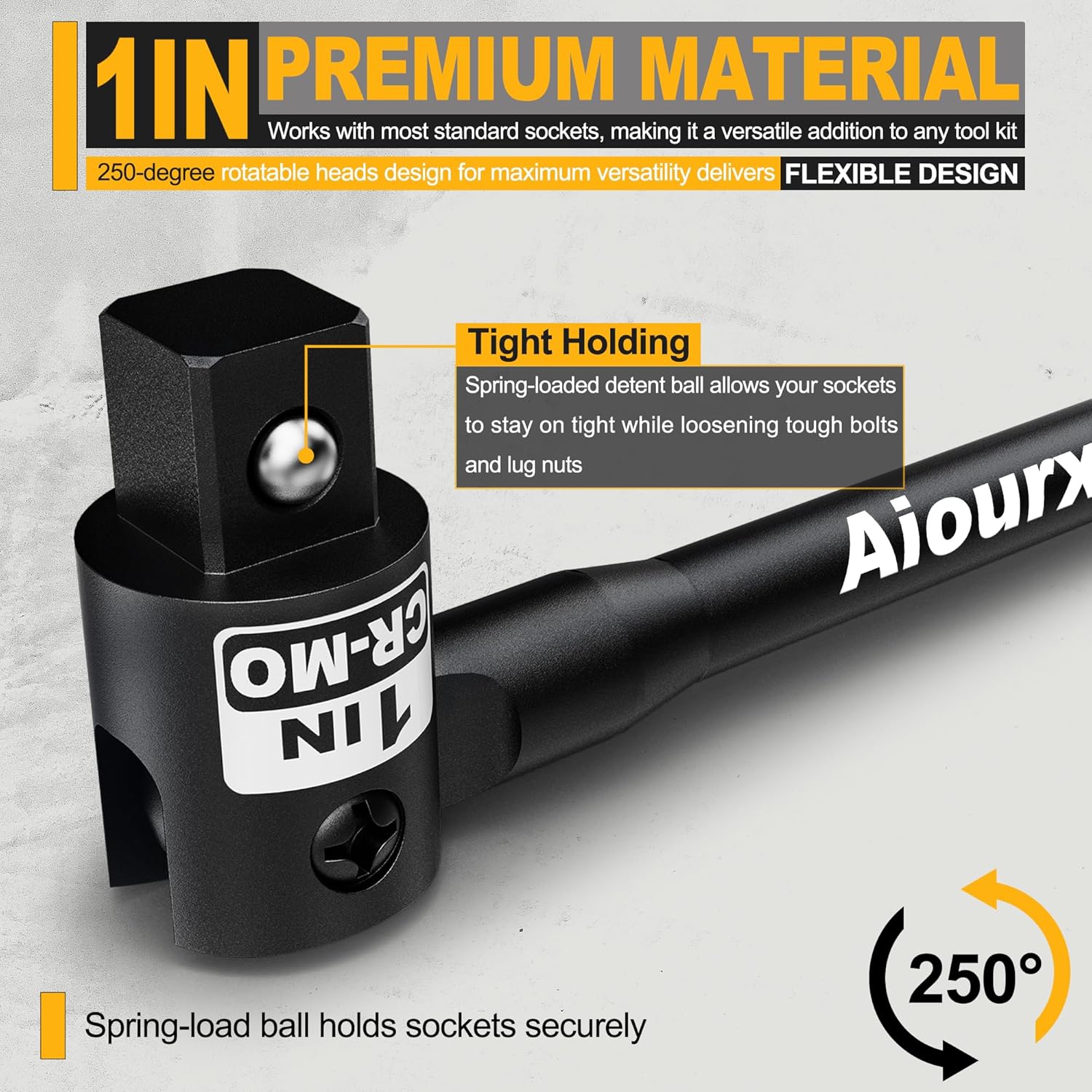 1" Drive 41 Inch Breaker Bar, Heavy Duty Head, Premium Chromium-Molybdenum Steel, Trucks, Agricultural Machinery and Industrial Equipment
