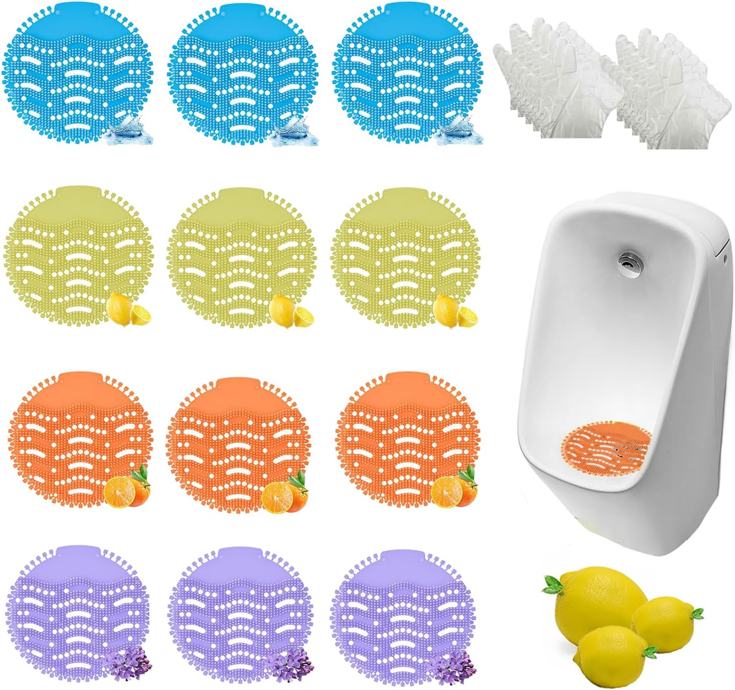 Urinal Screens (12 Pack) Urinal Mats Scented Splash Mat Urinal Mats