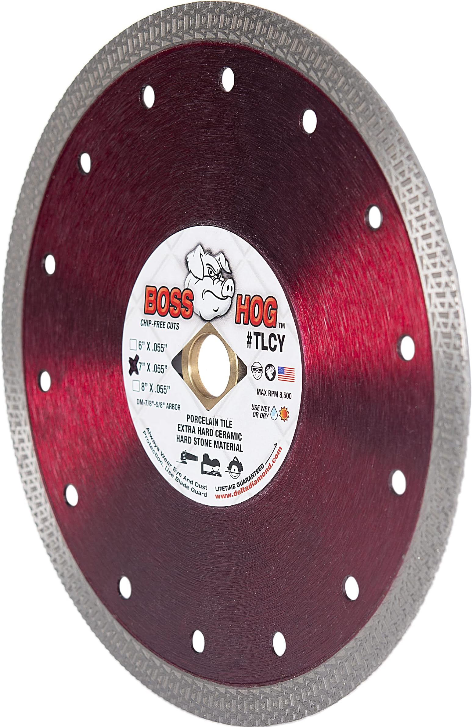 Classic 7 In. Dia. Continuous Rim Diamond Saw Blade For Natural Stone And Tiles