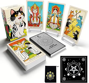 Pacify Cat Tarot Cards for Beginners, Cute Tarot Deck Set