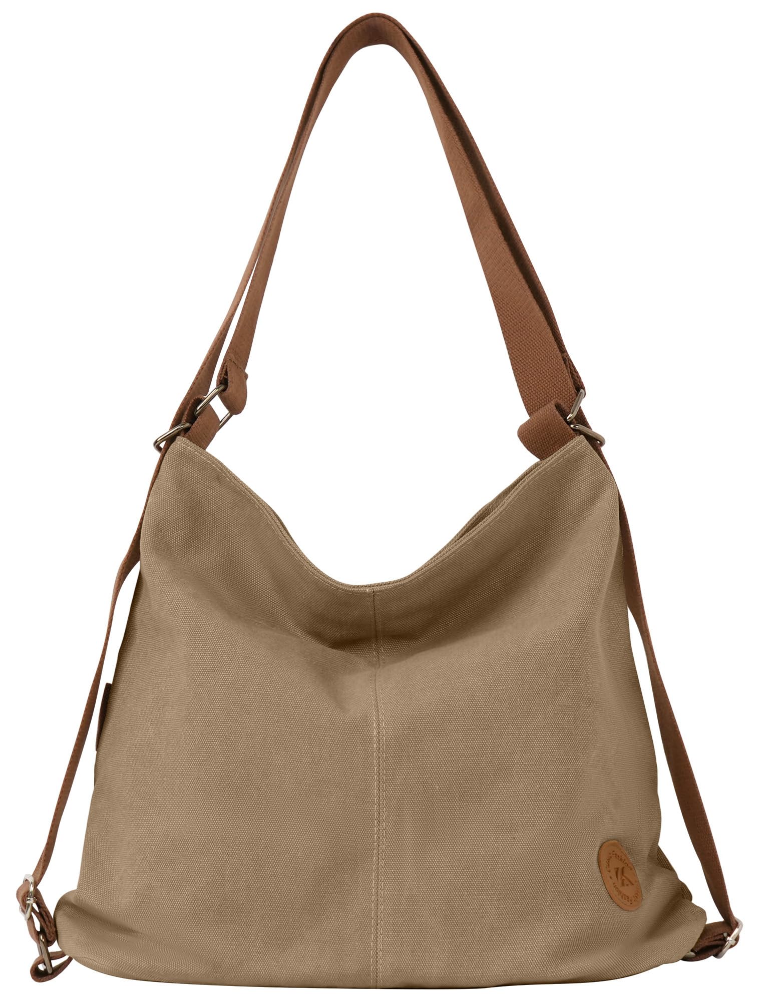 Bolso grande de lona para mujer, 4 en 1, convertible y ligero, para el trabajo, viajes