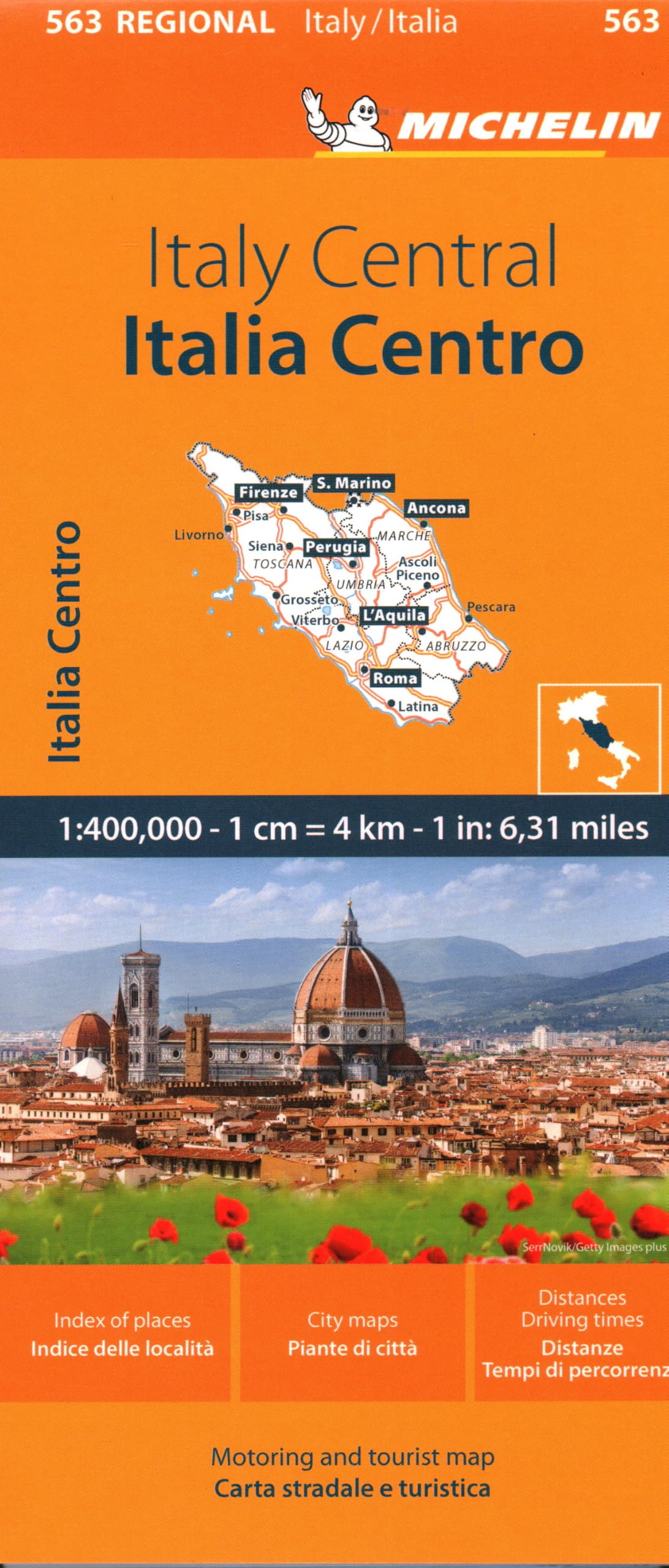 Italy Centre - Michelin Regional Map 563: Map