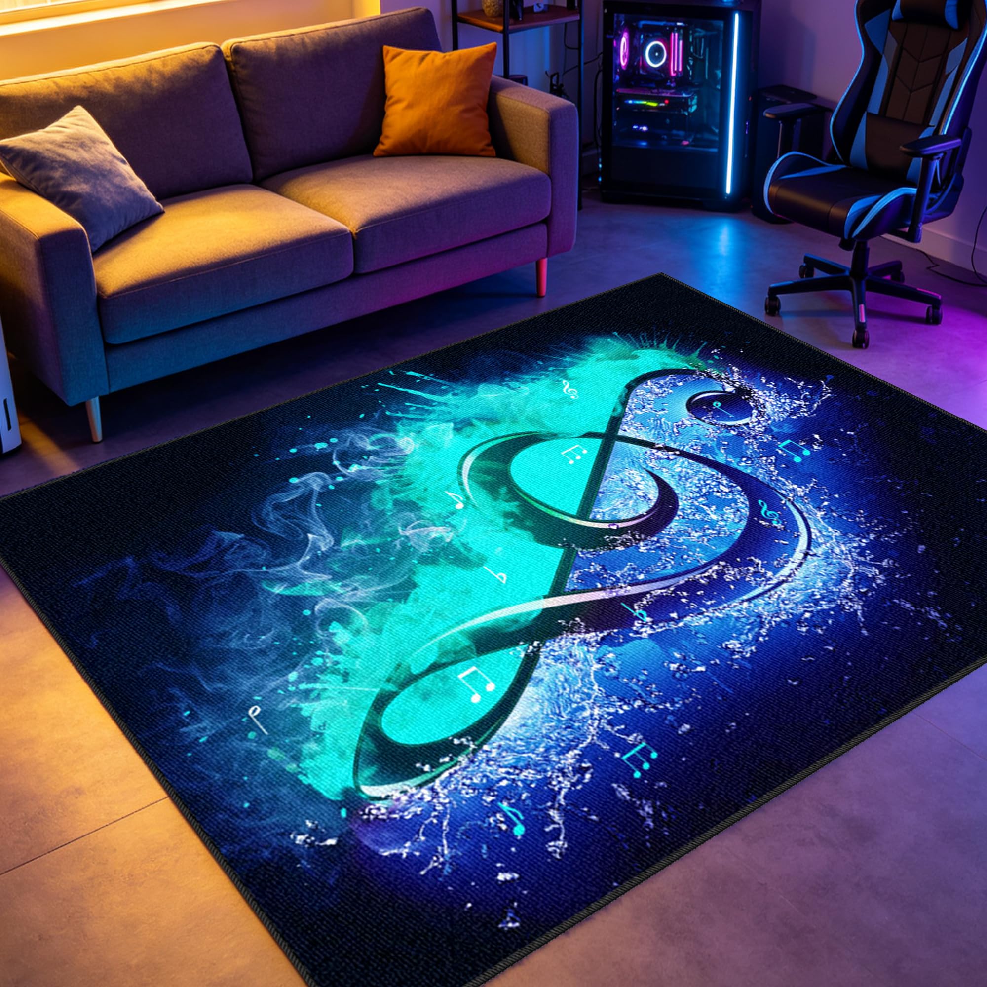 Tapis antidérapant pour le salon résolvant les problèmes de glisse et de taches