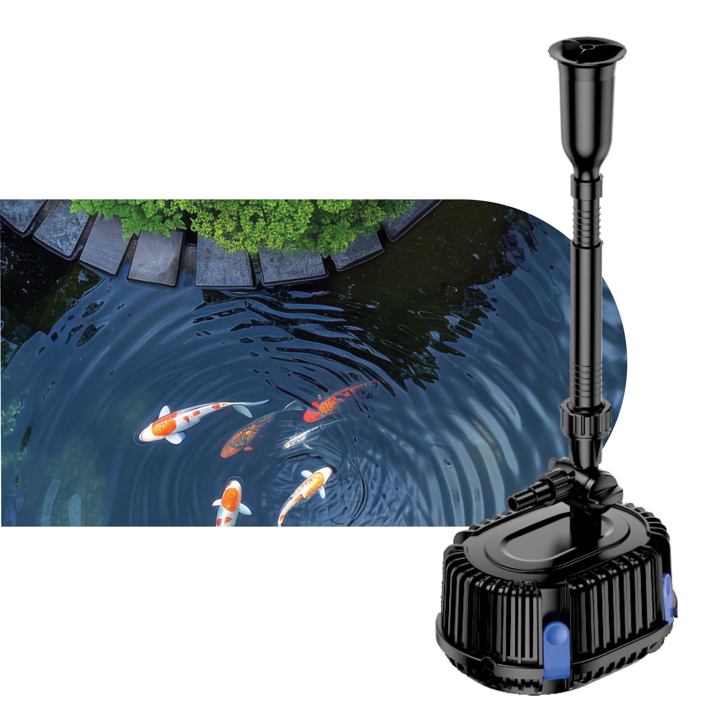AQPOND SkyFlow Pompa per Laghetto e Fontana 2000 L/H Sommergibile