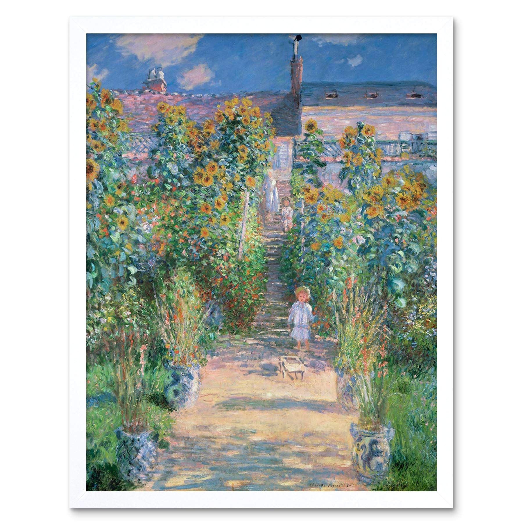 Amazon｜Claude Monet French Artist Garden Vetheuil Old Painting