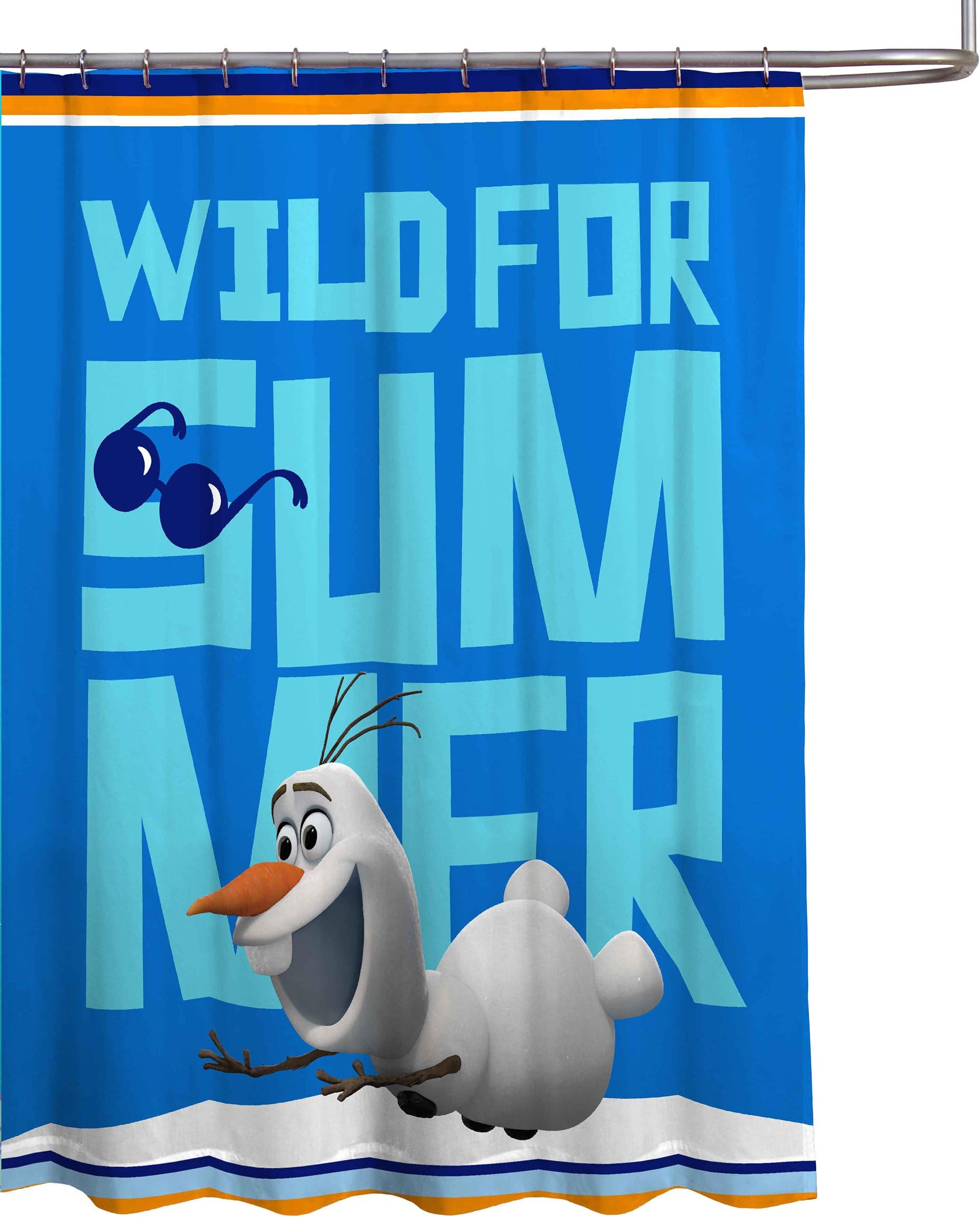 Disney Frozen Olaf 70" x 72" Microfiber Fabric Shower Curtain