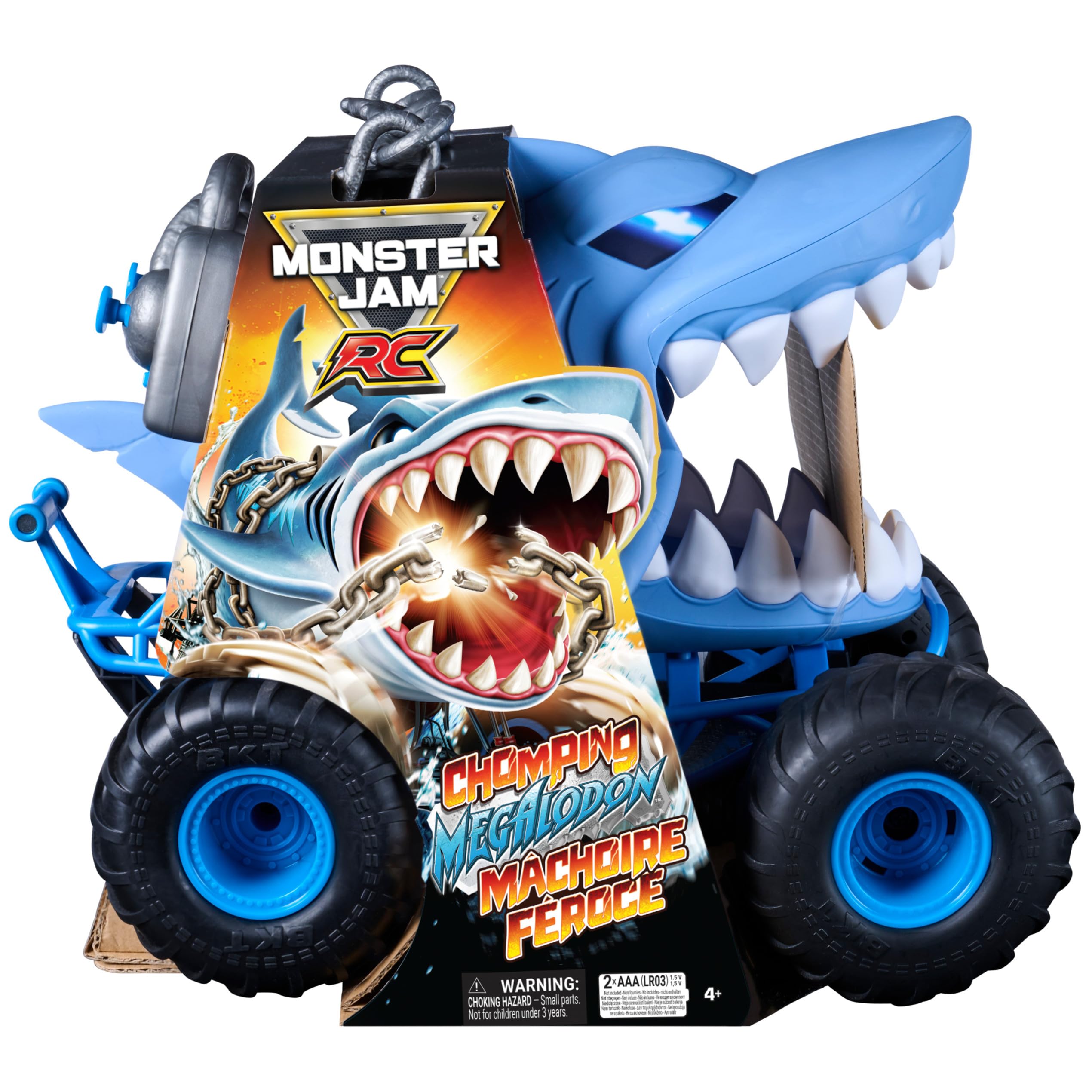 Amazon.com: Monster Jam Chomping Megalodon RC Truck, 1:15 Scale