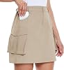 Willit Womens Cargo Skorts Skirt Golf Casual Quick Dry Zip Pockets Outdoor Hiking