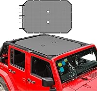 Vista 9 de RT-TCZ para Wrangler JK Parasol de Malla Superior Sombra del Techo para Jeep Wrangler JK JKU 4 Puertas 2007-2017 Negro Rojo Bandera Estadounidense