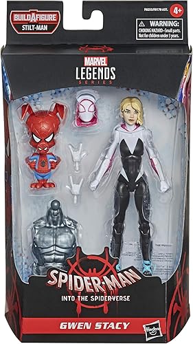 Miniatura 2 de Spider-Man Hasbro Marvel Legends Series Into The Spider-Verse Gwen Stacy - Figura de acción coleccionable de 6 pulgadas, con figura miniatura de