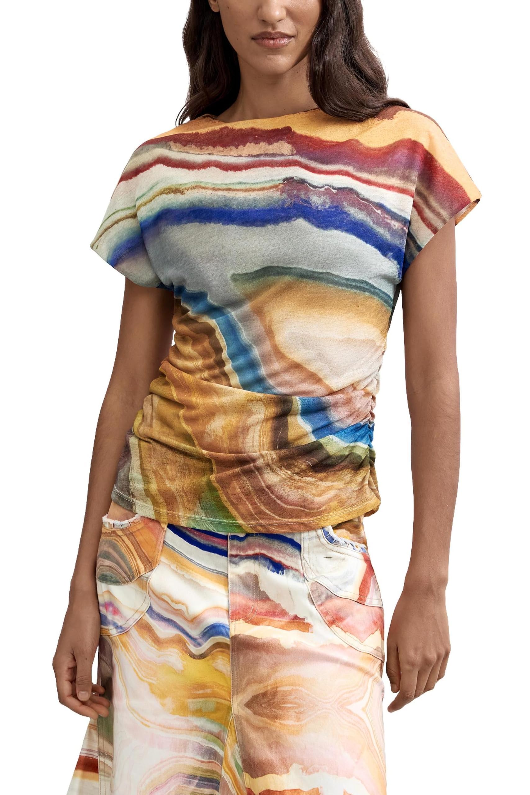 Desigual Damen Multicolore Bluse Reikiavik