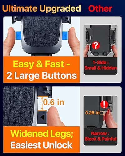 Miniatura 6 de Antivibraciones de grado militar y succión giratoria de 360 Soporte de teléfono de coche mejorado 2026 90 libras más seguro y certés