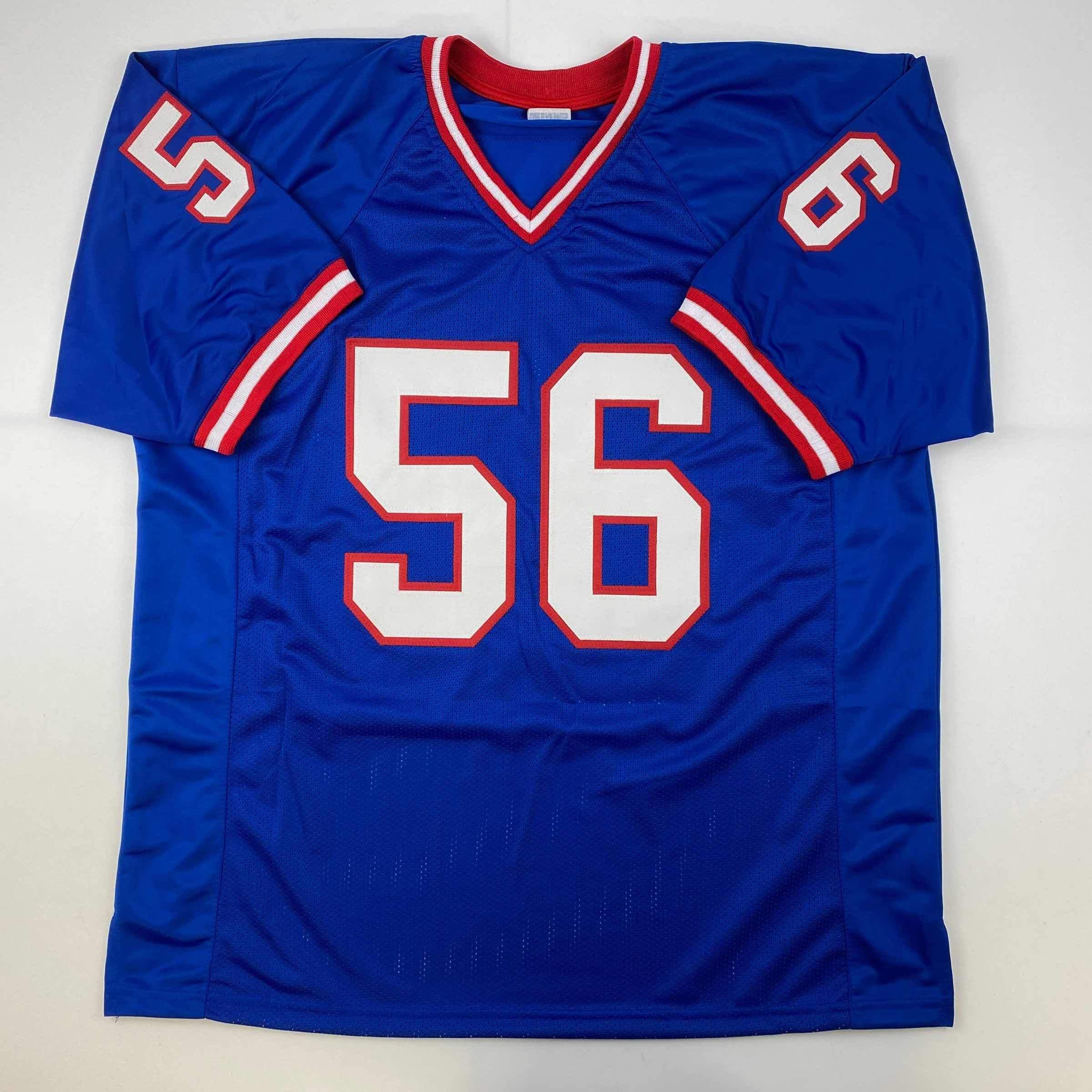 Facsimile Autographed Lawrence Taylor New York Blue Reprint Laser