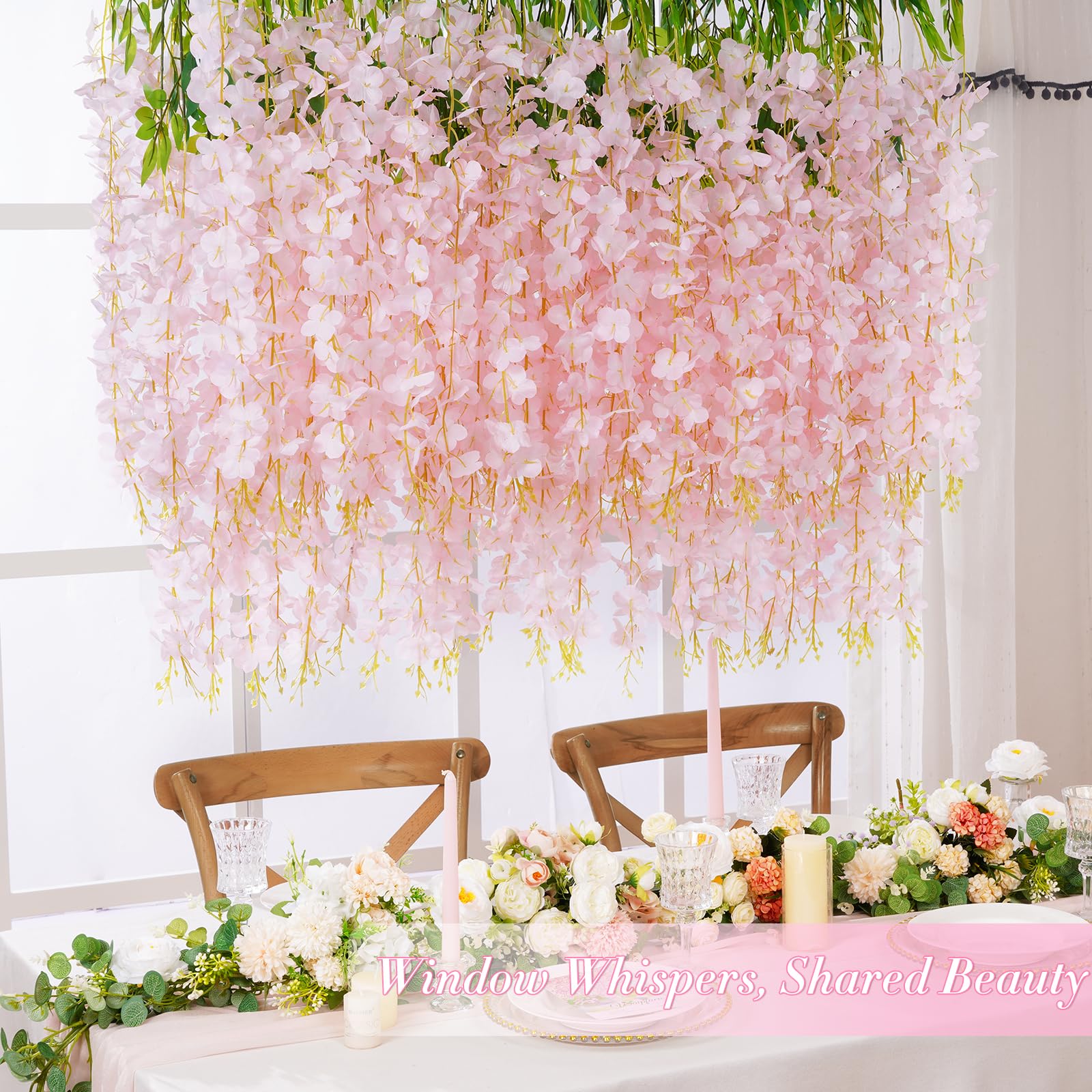 藤の造花 シルク 藤の花　リース 長さ39.4インチ パーティー ステージ 71csVD36nDL._UF894,1000_QL80_.jpg
