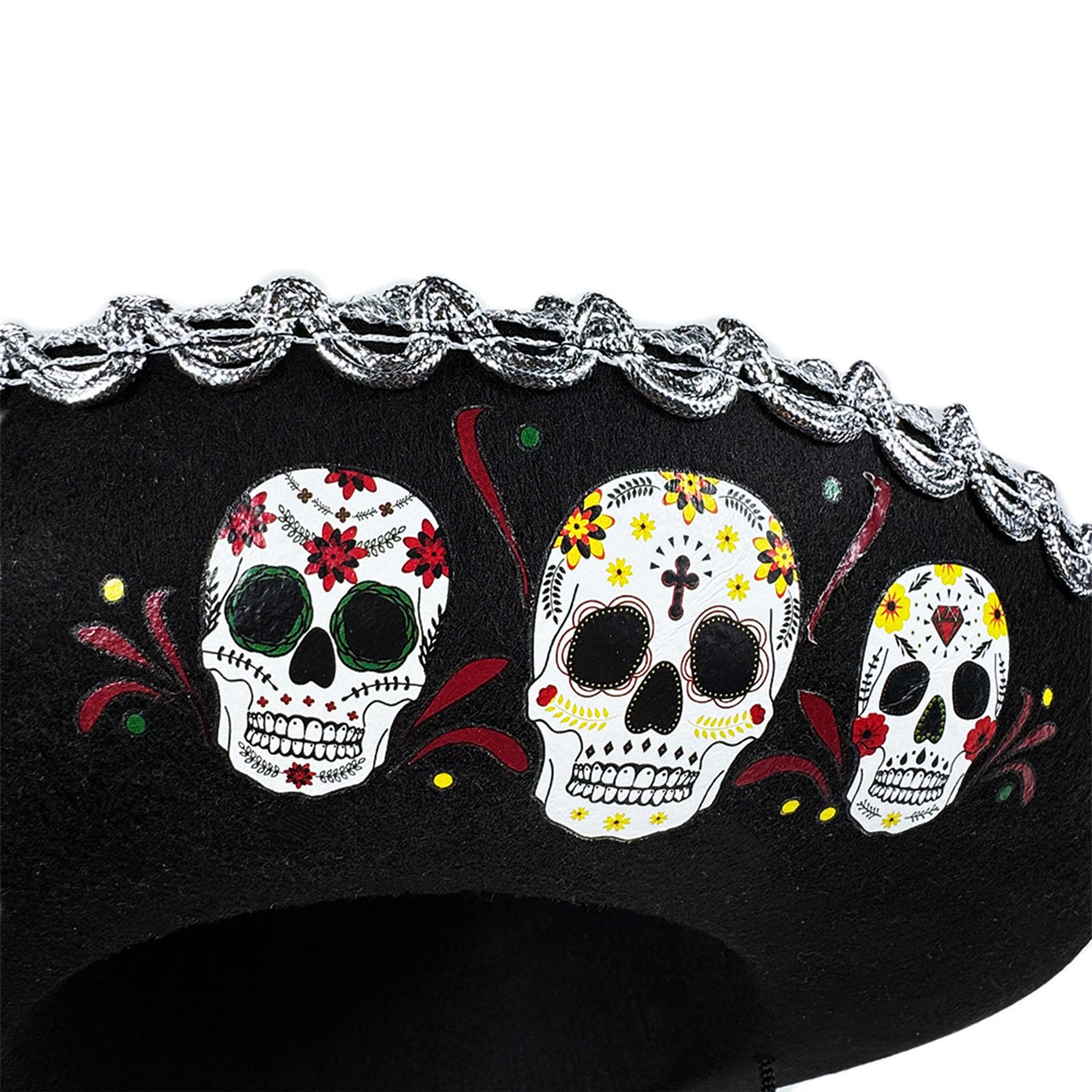 Cappello Messico traspirante per bambini con motivo teschio per comodo e sole Cappello Sombrero DiaDe Muertos Dia De Muertos