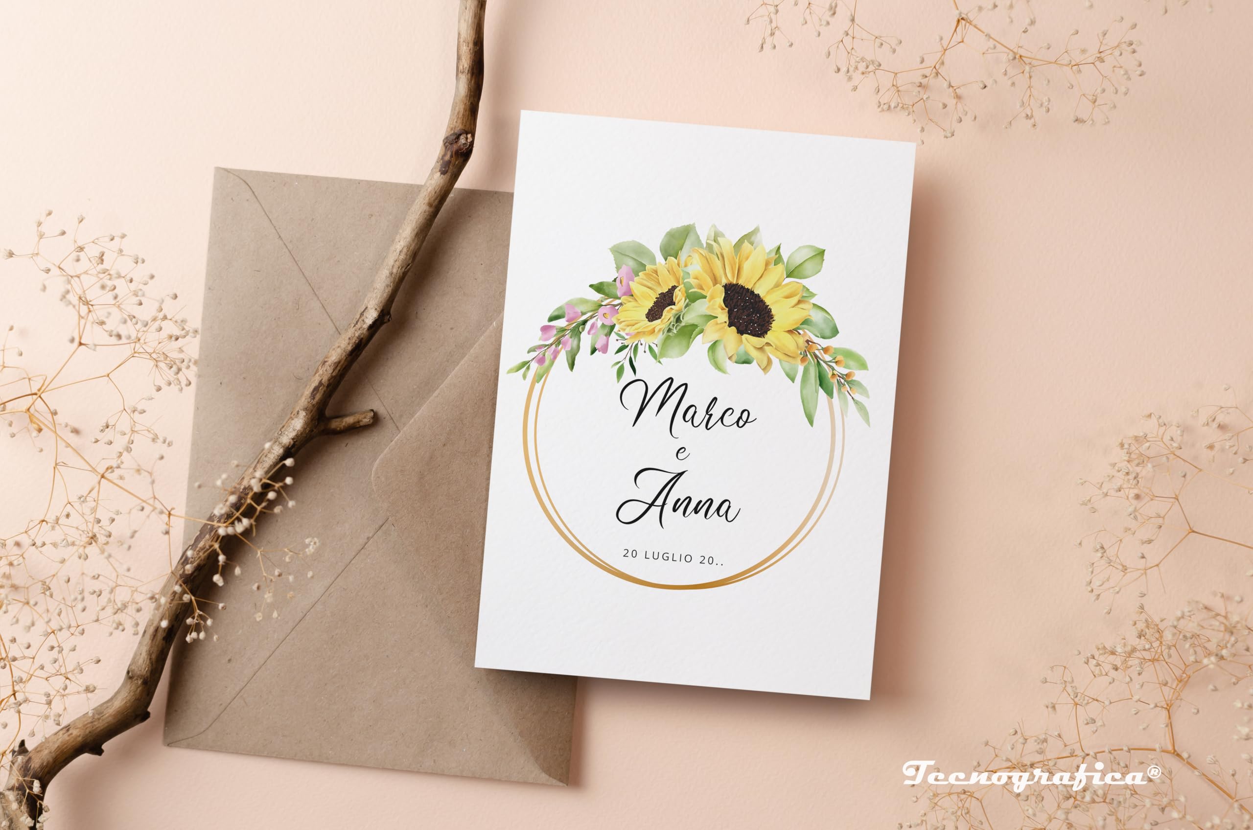 Generico Partecipazioni di Matrimonio fai da te vari stili (Design 9)