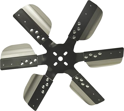 Derale 17617 Heavy Duty Fan Blade Series 1000 17" Stainless Steel Flex Fan Reverse Rotation , Black