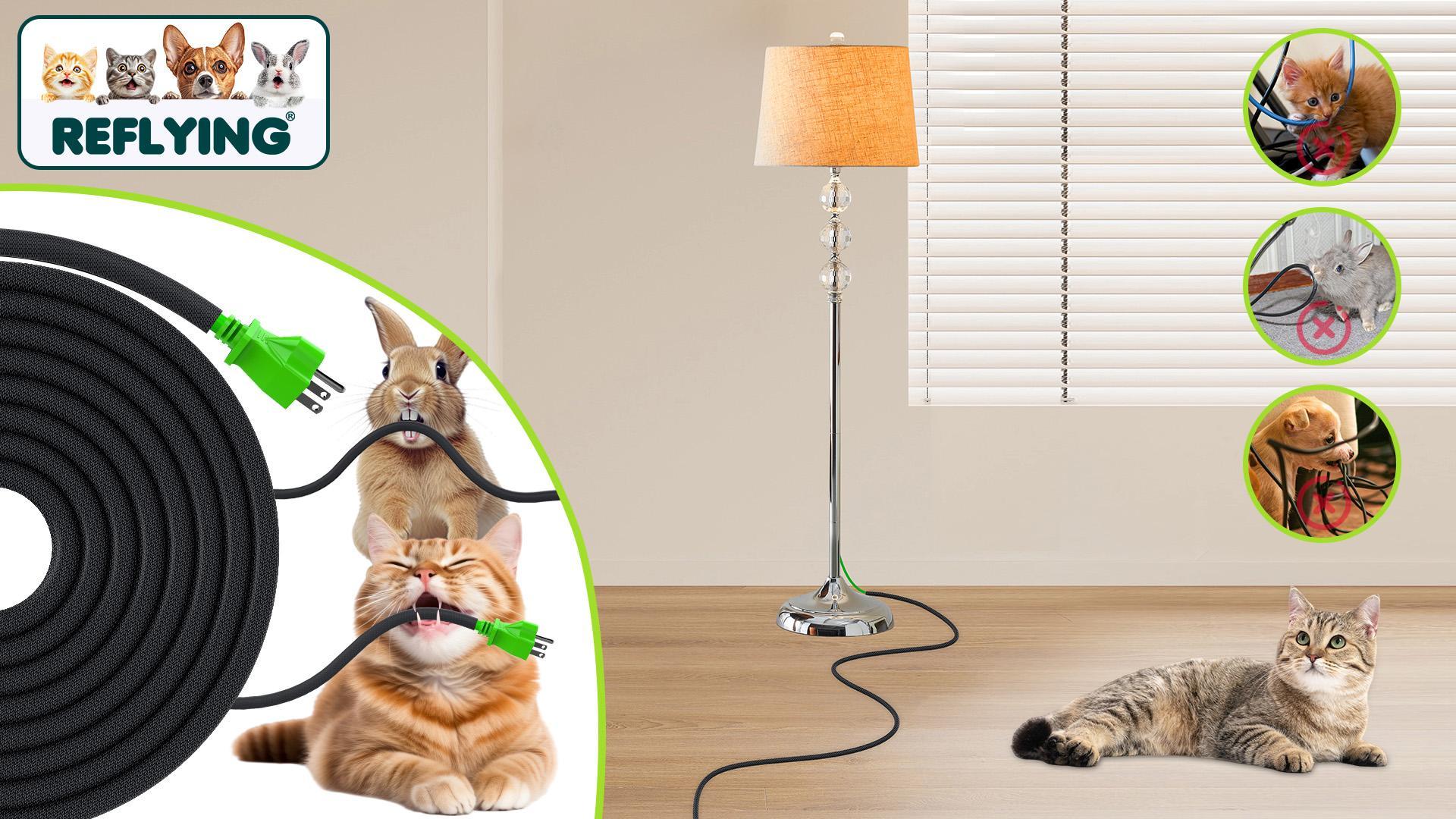 REFLYING Guaina Autoavvolgente Per Cavi - 3 Metri, 8mm, Protezione Da Animali Domestici, Bianco - Foto 7