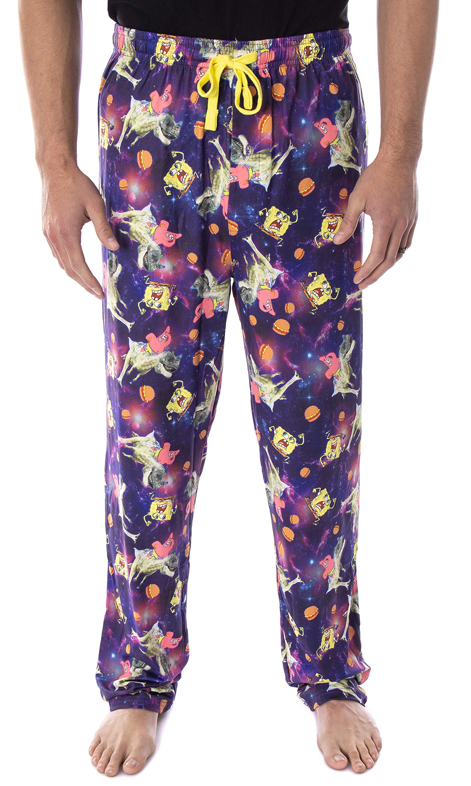 Bioworld SpongeBob SquarePants Męskie spodnie od piżamy Space Chase Adult Lounge Sleep
