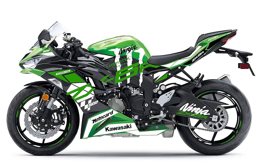 Amazon.com: Motostick Graphics Decal Kit 相容於Ninja ZX-6R