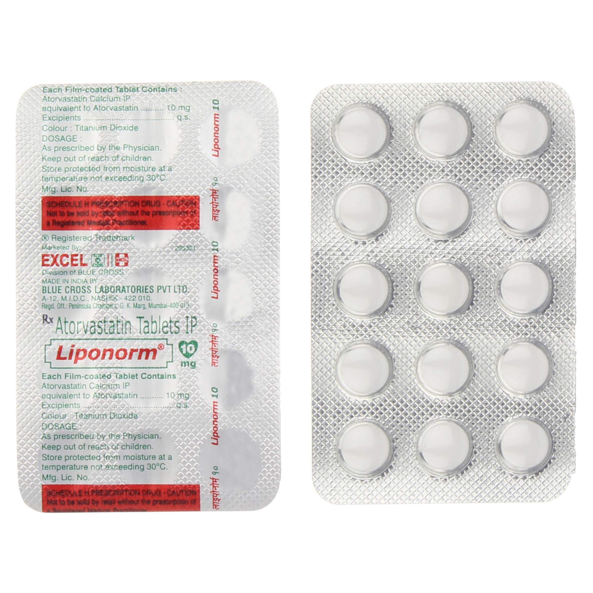 Liponorm10 mg - Strip of 15 Tablets