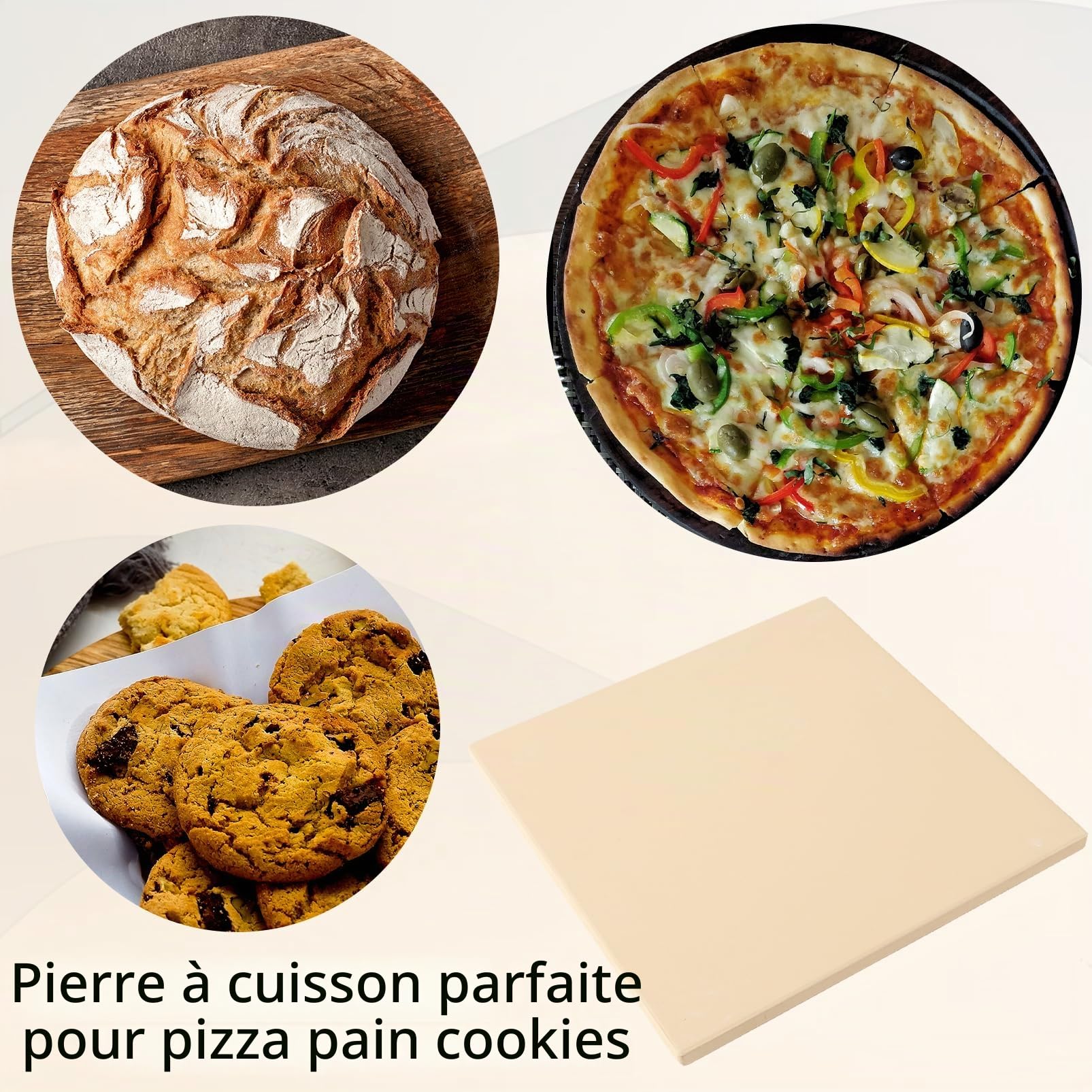 Pierre à pizza carrée de 33,5 cm pour four à pizza Ooni 12 Fyra Karu Koda Cordierite pour four à pizza Ooni 12 Fyra 12 Ooni Karu 12 Ooni Koda 12 Ooni Volt 12
