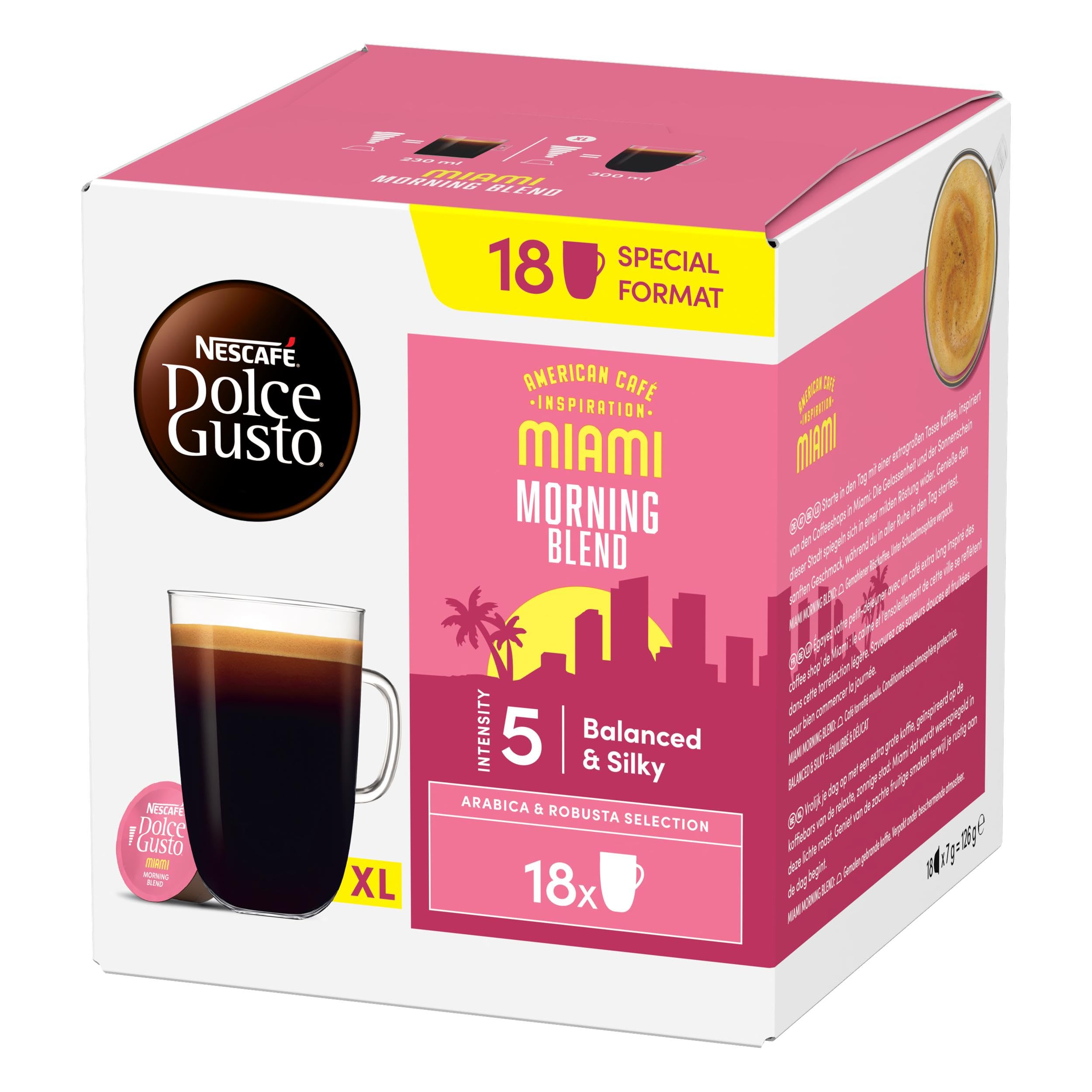 NESCAFÉ DOLCE GUSTO American Café Inspiration Miami Morning Blend kapsułki z kawą, 3 sztuki