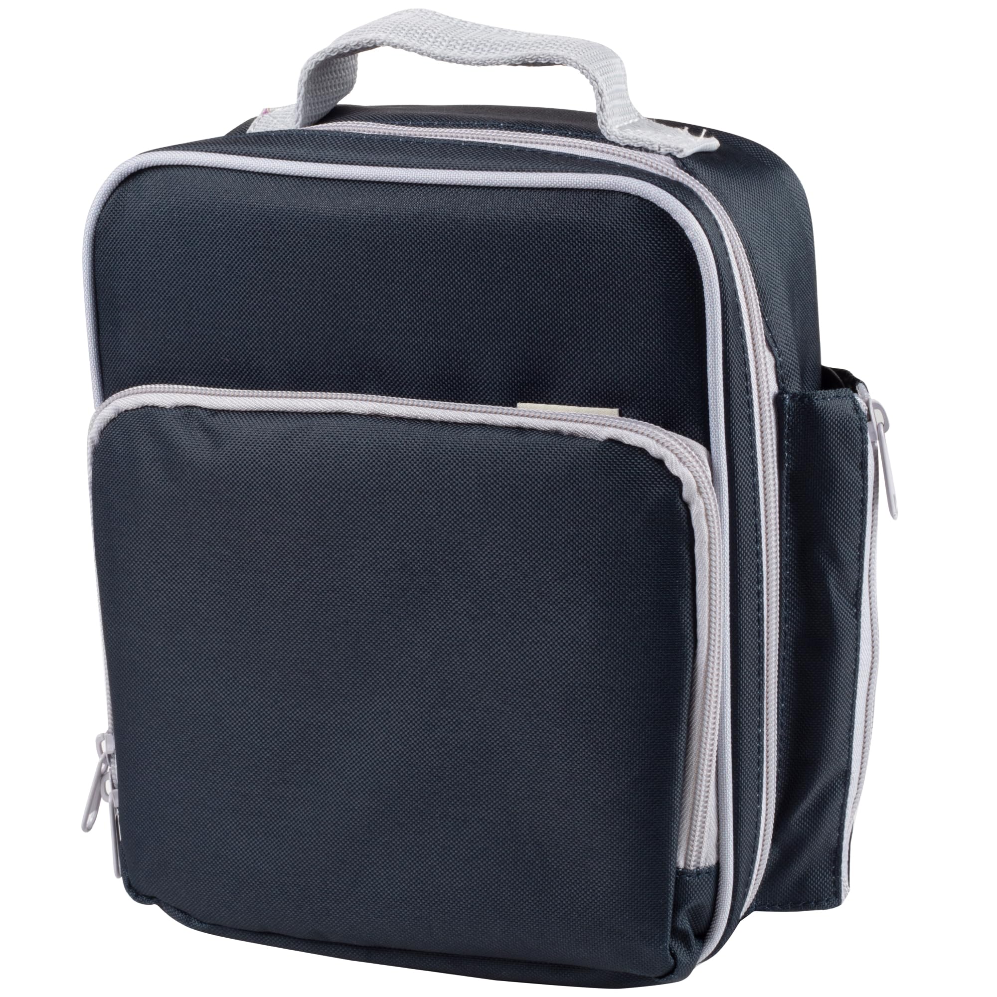 Insulated Lunch Box w Snack Pocket & Water Bottle Holder- Water-Resistant Lunchbox for Kids- Easy Clean Tote Mini Cooler Bag- Reusable Thermal Lunch Bag for Work School Picnic-Back to School