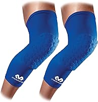 McDavid Hex Knee Compression Sleeves - Padded Leg Sleeves for Basketball, Volleyball, Weightlifting & More - Pair
