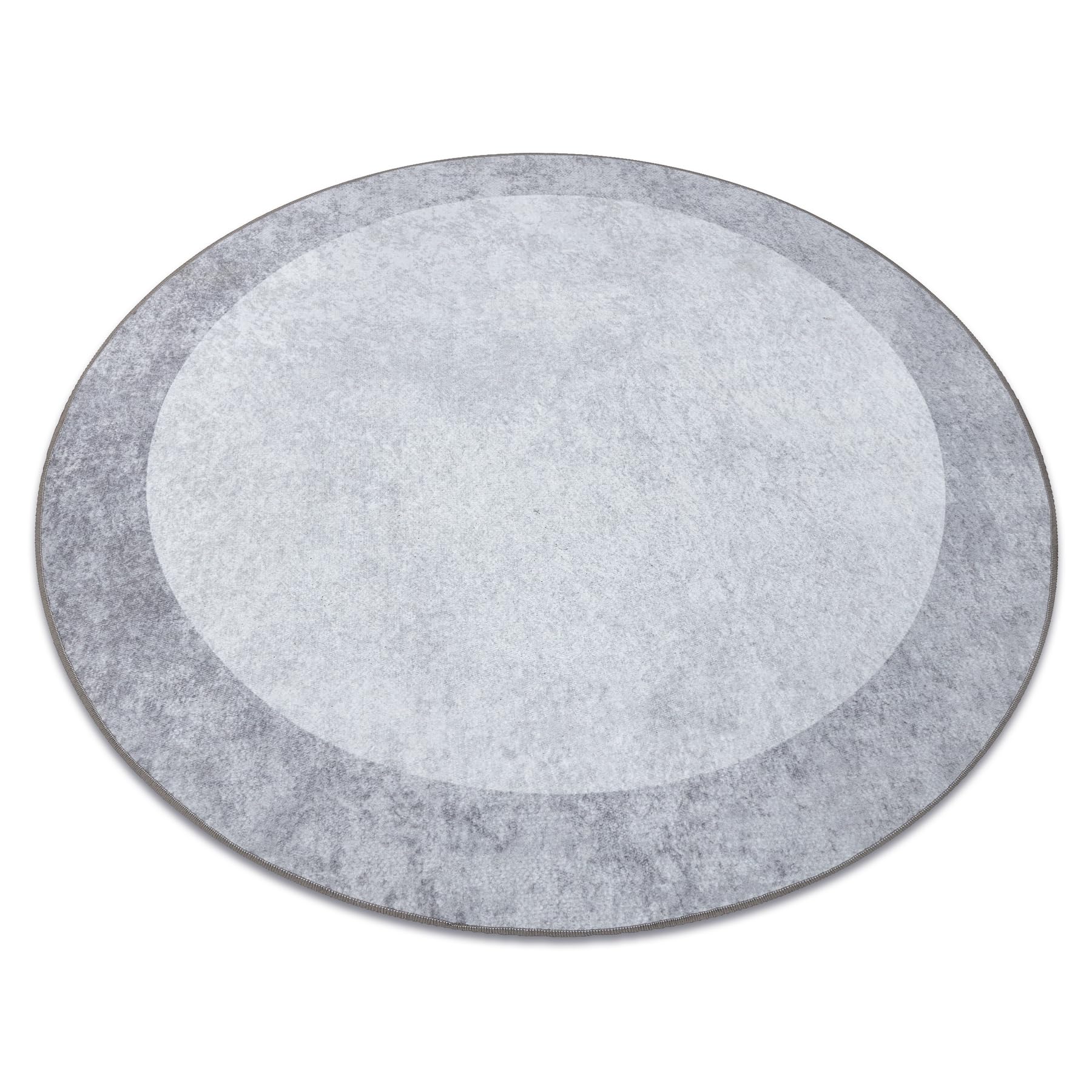 Tapis lavable MIRO 51648.802 rond gris clair marbre antidérapant 120 cm