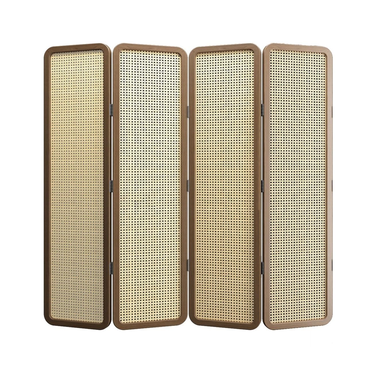 Privacy Screen Rattan Screen Folding Movable Partition Living Room Office Tea Bedroom Shielding Foldable Room Divider