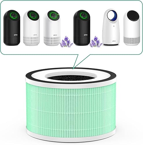 Miniatura 7 de Afloia Afloia - Purificadores de aire para habitación grande en el hogar, filtro antibacteriano eficiente de repuesto gris