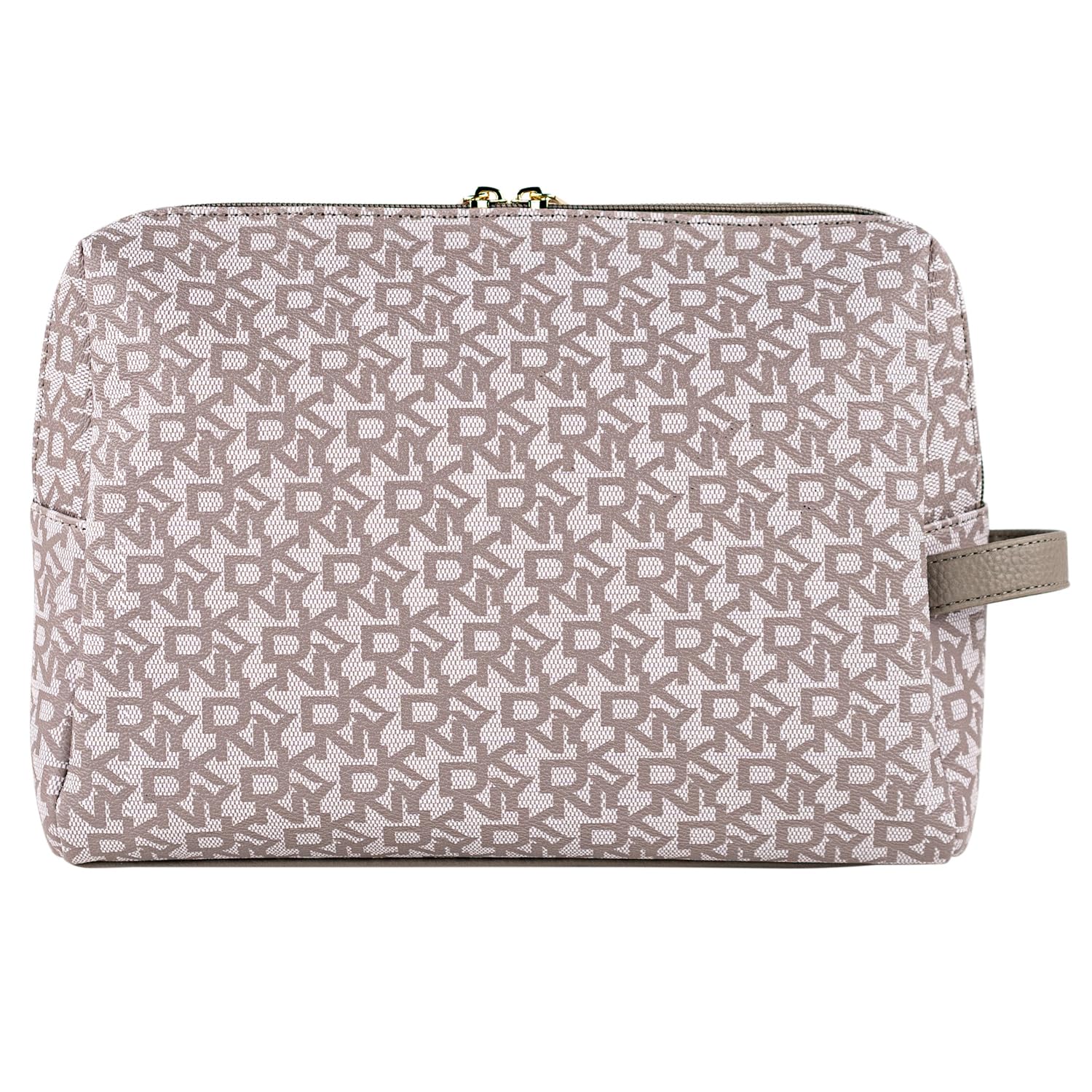 DKNY - Neceser Viaje Grande Mujer Bolsa Aseo Mujer Plegable Impermeable con Compartimentos Organizadores para Cosméticos y Accesorios de Higiene, Coral