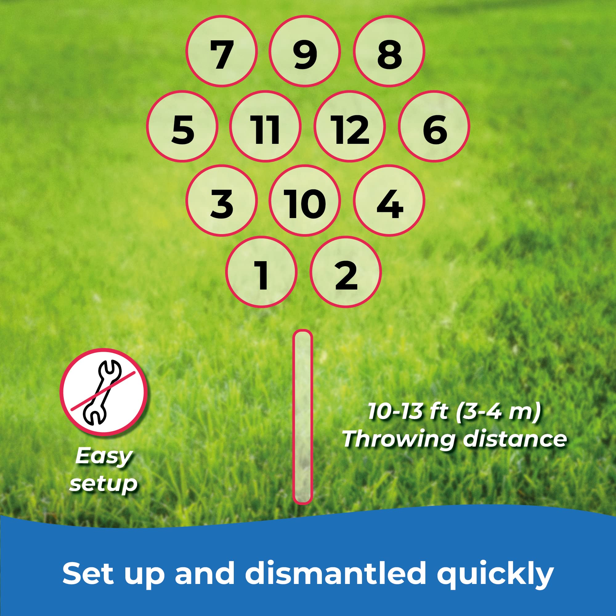 Toyfel Juego de Bolos de Madera Tölky - Bolos finlandeses - Kubb con números - Juego al Aire Libre Juego Madera Juegos Jardin