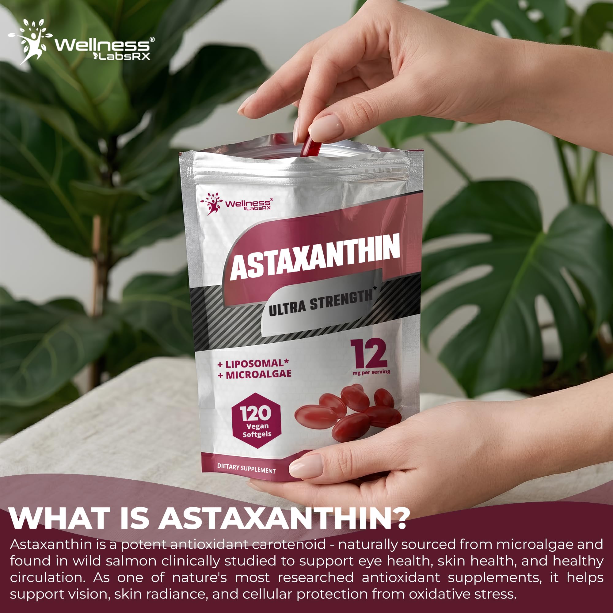 Astaxanthin 12mg, 120 Softgels, 4 Month Supply Axanthanin Supplement — Amazon image 6