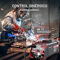 Vista 3 de AWT - Soldadora MIG de 140 A con núcleo fundente, máquina de soldadura con varilla y TIG con elevación 3 en 1, de 110 V con inversor IGBT Synergy