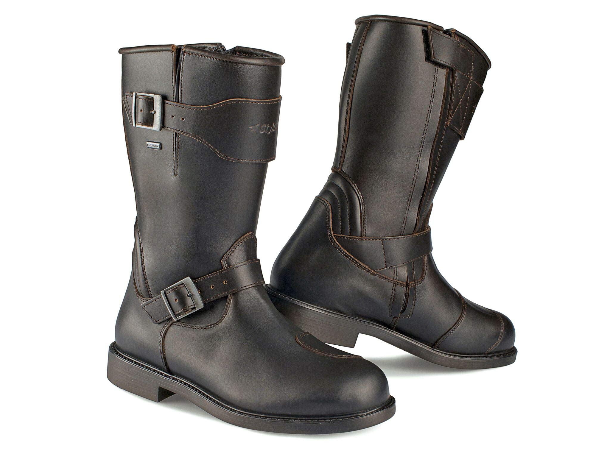 本日限定値下】Stylmartinバイクレザーブーツ ブラック47(30cm)