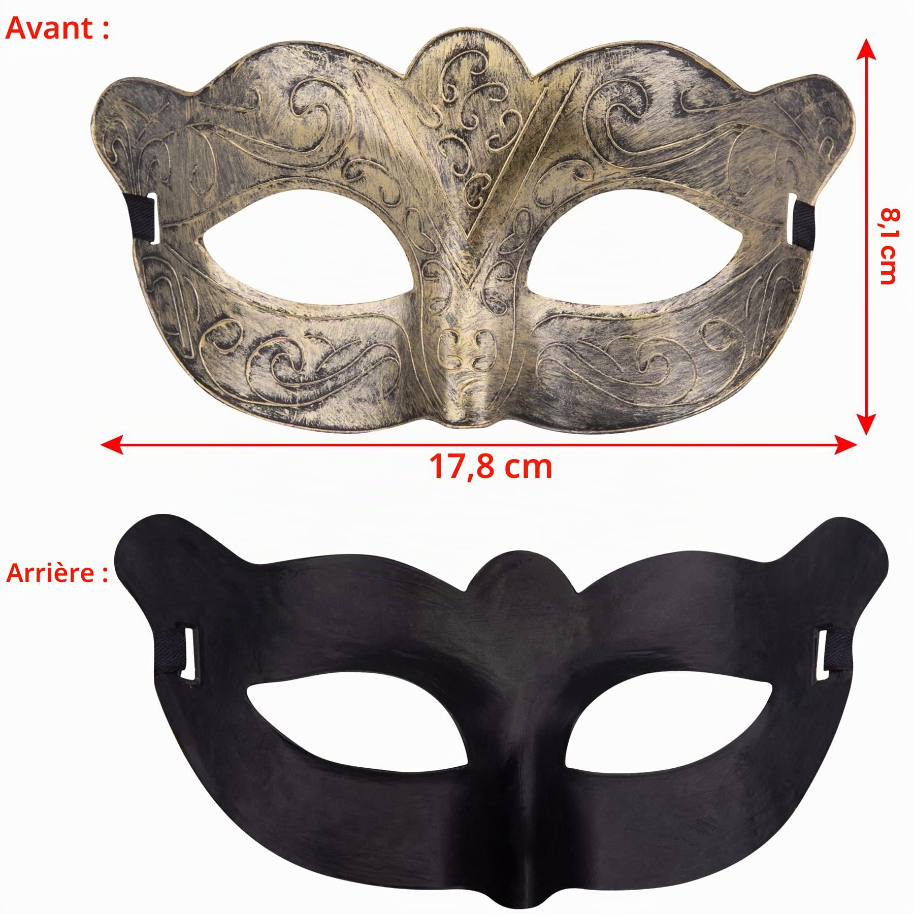 FEQO 64 Pièces Masque Vénitien Mascarade Vintage Antiques Masqué Rétro Mascarade pour Femme Homme