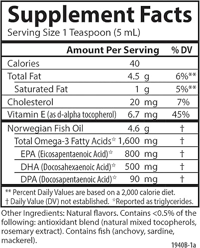 Miniatura 9 de Carlson - El aceite de pescado muy fino, 1600 mg de omega-3, suplemento de aceite de pescado líquido, aceite de pescado noruego, capturado en la